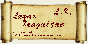 Lazar Kraguljac vizit kartica